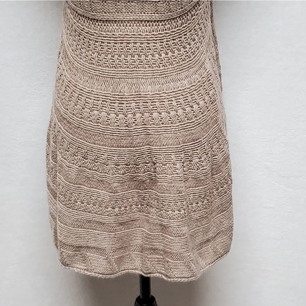 STITCH Fix Market & Spruce Boho Multi-Knit Sleeveless Round Open Front Cardigan